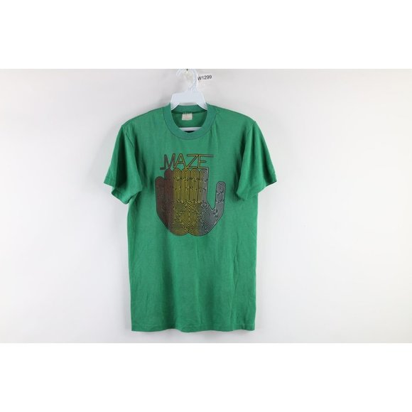 Vintage 80s Mens Small Faded Maze Live in New Orleans R&B Band Tour T-Shirt USA